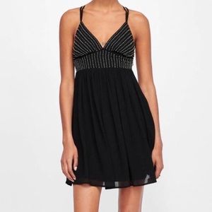 NWT Zara Black Beaded Dress-size Medium
